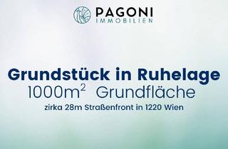 Grundstück zu kaufen in 1220 Wien, Tolles Grundstück in Ruhelage mit über 28m Straßenfront | Verwirklichen Sie Ihren Traum auf 1.000 m² Eigengrund in Wien