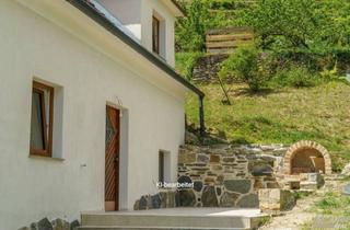 Haus kaufen in 3641 Aggsbach Markt, Groisbach in der WACHAU: Landhaus mit terrassenförmigem Grundstück – Donaublick vom oberen Grundstücksbereich