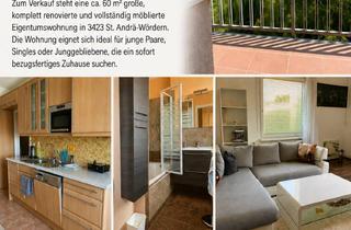 Wohnung kaufen in 3423 Sankt Andrä vor dem Hagenthale, Renovierte 60 m² Eigentumswohnung mit Balkon und Fernblick in 3423 St. Andrä-Wördern