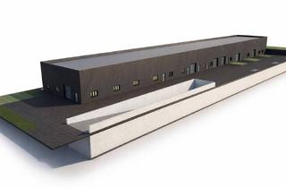 Büro zu mieten in 4063 Hörsching, 7 x 150 m2 Gewerbehallen plus Kellerlager mit LKW Zufahrt und Büros im OG Fertigstellung März 2027