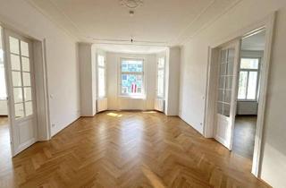 Wohnung mieten in Pasteurgasse, 1090 Wien, Generalsanierte lichtdurchflutete und ruhige 5-Zimmer Altbauwohnung mit separater Küche, Balkons, 2 Bädern und Abstellraum