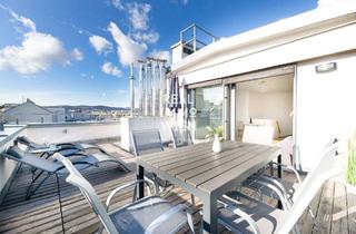 Wohnung kaufen in 1090 Wien, Exklusive 4-Zi-Dachgeschosswohnung mit 35 m² Terrasse & Balkon mit Rundumblick auf Innenstadt und Kahlenberg