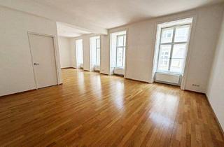 Wohnung mieten in Siebensterngasse, 1070 Wien, SIEBENSTERNGASSE, MQ-NÄHE, gepflegte 133 m2 Altbau mit 5 m2 Balkon, 3 Zimmer, Küche, 2 Bäder, Parketten, 2. Liftstock