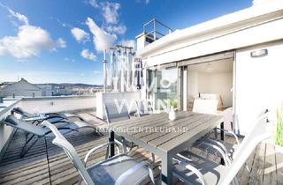 Wohnung kaufen in 1090 Wien, Exklusive 4-Zi-Dachgeschosswohnung mit 35 m² Terrasse & Balkon mit Rundumblick auf Innenstadt und Kahlenberg