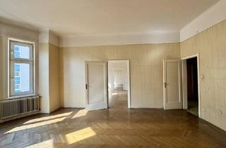 Wohnung kaufen in 1020 Wien, Sanierungsbedürftige 140 m² Altbauwohnung in begehrter Lage beim Augarten