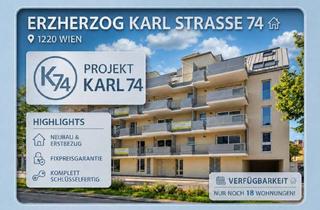 Wohnung kaufen in Erzherzog Karl Strasse 74/2, 1220 Wien, Moderne 3-Zimmer Gartenwohnung Projekt karl74