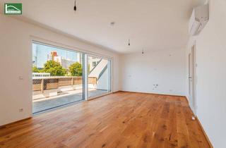 Wohnung kaufen in Julius-Payer-Gasse, 1220 Wien, KAISERWASSER COLLECTION | Traumhaftes DG mit zwei Terrassen und Klima | Kaiserwasser vorm Haus
