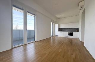 Wohnung mieten in Wehlistraße, 1020 Wien, MARINA TOWER I Moderne 3 Zimmerwohnung mit Balkon und Loggia I Donaublick
