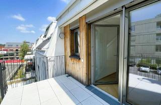 Wohnung kaufen in 1130 Wien, Moderne Zwei-Zimmer-Wohnung im 1. Dachgeschoss mit klarer Architektur und besonderem Wohnambiente zu kaufen in 1130 Wien