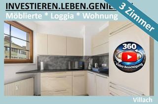 Wohnung kaufen in 9500 Villach-Innere Stadt, 360 GRAD MÖBLIERTE LOGGIA WOHNUNG