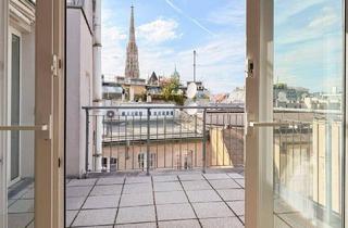 Maisonette mieten in Riemergasse, 1010 Wien, Stilvoll residieren im Herzen Wiens: Helle Dachgeschoss-Maisonette mit Klimaanlage und Dachterrasse mit Blick auf den Stephansdom