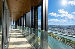 Wohnung mieten in Donau-City-Straße, 1220 Wien, Ein Ort von diskretem Luxus – umlaufende Loggia und unverstellte Fernsicht