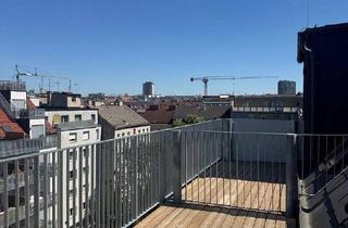 Penthouse mieten in 1050 Wien, Erstbezug: City-Penthouse Dachgeschosswohnung mit 12 m² Balkon und Blick über Wien