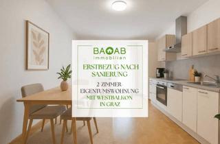 Wohnung kaufen in 8052 Graz, ERSTBEZUG NACH SANIERUNG | 2-ZIMMER-EIGENTUMSWOHNUNG MIT WESTBALKON IN GRAZ