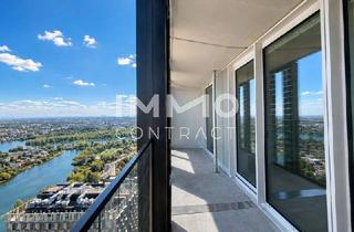 Maisonette mieten in 1220 Wien, 39sqm Terrasse mit Kahlenberg Blick: 45. Etage Erstbezug DC2 Tower