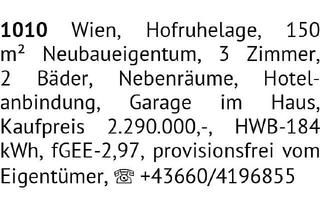 Wohnung kaufen in 1010 Wien, 1010 Wien, Hofruhelage, 150