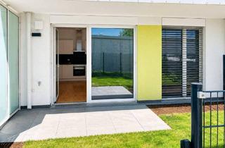 Wohnung mieten in Siegesplatz, 1220 Wien, Gartenwohnung mit Terrasse, Eigengarten und Garage