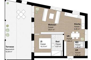 Wohnung mieten in Ankerstraße 2 & 2a, 8054 Graz, Sehr helle 2-Zimmer-Wohnung mit überdachter Terrasse