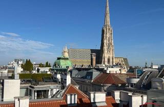 Maisonette mieten in Spiegelgasse, 1010 Wien, Moderne Dachgeschosswohnung (Maisonette) mit Großer Dachterrasse und Einzigartigem Ausblick auf den Stephansplatz
