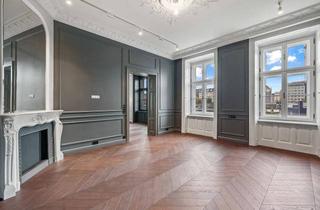 Wohnung kaufen in Donaukanal, 1020 Wien, Zeitlose Eleganz mit Blick auf den Donaukanal, 3-Zimmer Stilaltbau, Erstbezug