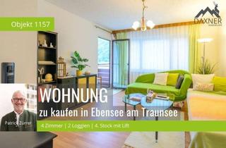 Wohnung kaufen in 4802 Ebensee, Helle 4-Zimmer-Eigentumswohnung mit Panoramaausblick und 2 Loggien