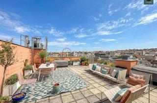 Büro zu mieten in Kettenbrückengasse, 1050 Wien, Stylisches Maisonette - Büro mit atemberaubender Dachterrasse nahe Naschmarkt! Garagen verfügbar!