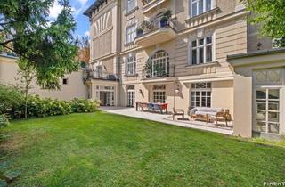 Wohnung kaufen in Gloriettegasse 12A, 1130 Wien, Außergewöhnliche Altbauwohnung mit Terrasse, Eigengarten und Garage in Alt-Hietzing