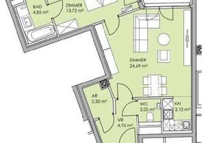 Wohnung mieten in Einsiedlerpark, 1050 Wien, 2-Zimmer Neubauwohnung inkl. Balkon (Vorschlagsrecht)