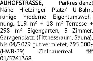 Wohnung kaufen in Auhofstraße, 1130 Wien, AUHOFSTRASSE, Park re si denz!