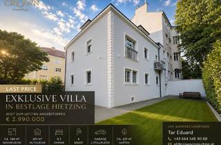 Villen zu kaufen in Hietzinger Hauptstraße, 1130 Wien, Last Price - Exklusive Villa in Bestlage Hietzing | 9,5 Zimmer | Ca. 294 m² Wohnfläche | 401 m² Nutzfläche | Garten | Garage | u4-Nähe | Aufstockungsmöglichkeit | Jetzt € 2.990.000