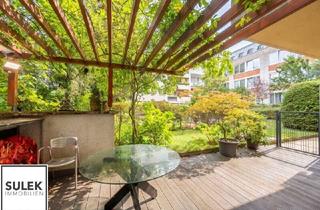 Wohnung kaufen in Wallrißstraße, 1180 Wien, Architektenwohnung in Gersthof – 3 Zimmer im 1. Stock mit eigenem Garten, Terrasse und Loggia, Lift, offener Kamin, hochwertigster Ausstattung