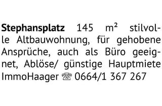 Wohnung mieten in Stephansplatz, 1010 Wien, Stephansplatz 145 m² stilvolle
