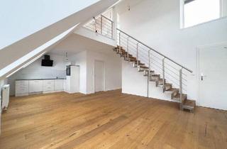 Maisonette kaufen in Stammersdorfer Strasse, 1210 Wien, Perfekte 3 Zimmer Dachgeschoß Pärchenwohnung mit 26 m² Terrasse mit Panoramablick über Wien und 7 m² Balkon auf der Wohnebene in einer Stilzinsvilla in einer der schönsten Grünwohnlage Wiens