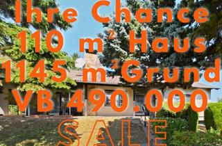 Einfamilienhaus kaufen in 2544 Leobersdorf, IHRE CHANCE: 3-ZIMMER-BUNGALOW + ca. 1.145 m² EIGENGRUND +VB 490.000,- +GARAGE+KELLER