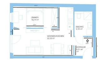Wohnung mieten in Arakawastrasse, 1220 Wien, Moderne 2-Zimmer-Wohnung mit Fußbodenheizung & -kühlung in Top-Lage beim Donauzentrum