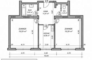 Wohnung mieten in Carlbergergasse 24-26, 1230 Wien, Frisch sanierte 2-Zimmer-Wohnung mit 62 m² in 1230 Wien