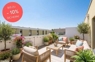 Wohnung kaufen in Färberstraße, 2540 Bad Vöslau, BIS ZU -10% PREISNACHLASS! Nach Süden ausgerichtete 3-Zimmer-Wohnung mit Rundum-Dachterrasse | Weitblick | Provisionsfrei