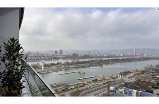 Wohnung mieten in Donau, 1220 Wien, Danube Flats, 18. Stock: 2 Zimmer mit Balkon, Donaublick, Pool und Concierge