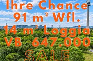 Maisonette kaufen in Leonard-Bernstein-Straße, 1220 Wien, IHRE CHANCE: SKYLINE LIVING +MAISONETTE AM DONAUPARK +TRAUM-FERNBLICK +2 LOGGIEN +GARAGEN MIETBAR