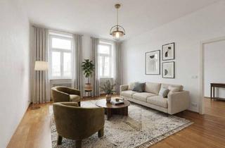 Wohnung kaufen in 1050 Wien, CHARME VON 1906. PLATZ FÜR HEUTE. | ca. 86 m² WFL | 3 Zimmer | Lift | sofort beziehbar