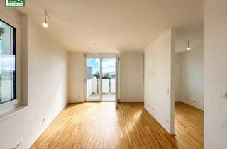 Wohnung mieten in Scherbangasse, 1230 Wien, FLAIR City living - Sonnige 1.5-Zimmer Wohnung mit Weitblick-Balkon und Abstellraum im 5. OG! Ab sofort verfügbar!