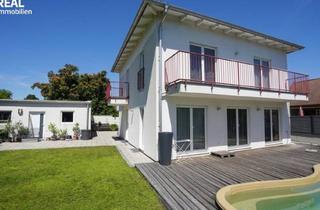 Einfamilienhaus kaufen in Gemeindeamt, 2511 Pfaffstätten, Familienidylle in Pfaffstätten - Geräumiges Einfamilienhaus mit Wohnkeller, Büro, Doppelgarage und Garten mit Pool