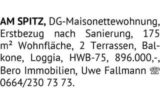 Maisonette kaufen in Am Spitz, 1210 Wien, AM SPITZ, DG-Maisonettewohnung,