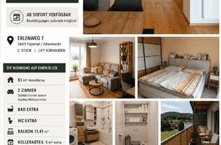 Wohnung mieten in Erlenweg, 3683 Yspertal, 2-Zimmer-Neubau in Yspertal mit Balkon und Lift