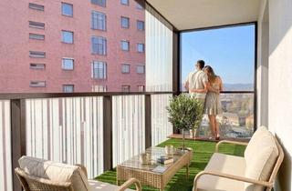 Wohnung kaufen in Carl-Appel-Straße, 1100 Wien, Panoramablick über Wien – gepflegte 3-Zimmer-Eckwohnung mit Loggia im 12. Stock