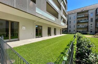 Wohnung mieten in Mörikeweg, 4020 Linz, Quartier am Park: Mit modernster Technik ausgestattete Familienwohnung mit 122 m² Eigengarten + 59 m² Terrasse