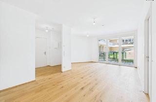 Wohnung mieten in 1220 Wien, Erstbezug: Hochwertige 2-Zimmer-Mietwohnung mit Terrasse und Garten in Ruhelage inkl. Garage