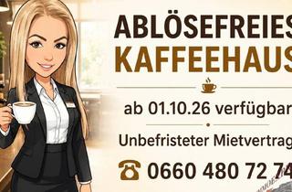 Gastronomiebetrieb mieten in 1030 Wien, Ablösefreies Kaffeehaus ab Sofort Verfügbar . Unbefristeter Mietvertrag