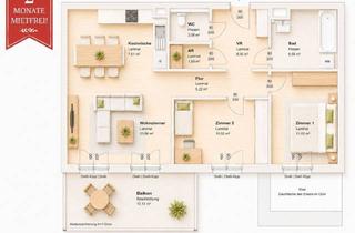 Wohnung mieten in 8020 Graz, 2 Monate Mietfrei | 3-Zimmer-Wohnung mit Sonnigem Balkon