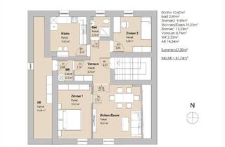 Wohnung mieten in Auergasse 1/3, 6170 Zirl, Charmante 3-Zimmer-Dachgeschosswohnung mit ca. 75 m²